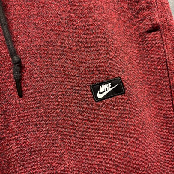 Nike Joggers Maroon Red Cuff Slim Fit Sweatpants Men's Small Fitted Athletic - Picture 5 of 10